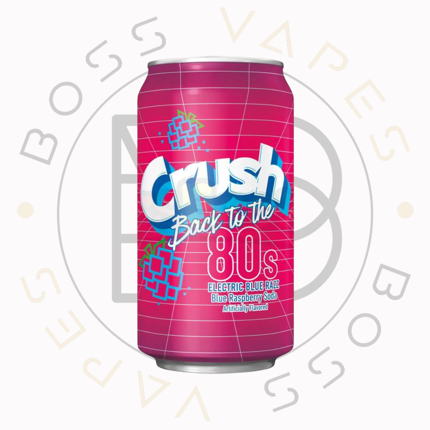 Crush Back to 80s Electric Blue Razz (355ml): American