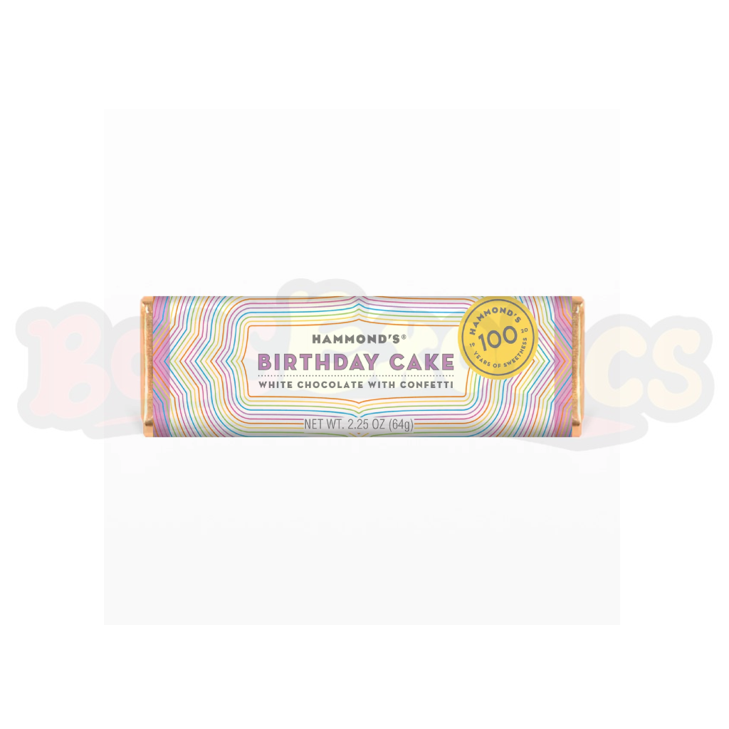 Hammond's Birthday Cake Chocolate Bar (64g) : American