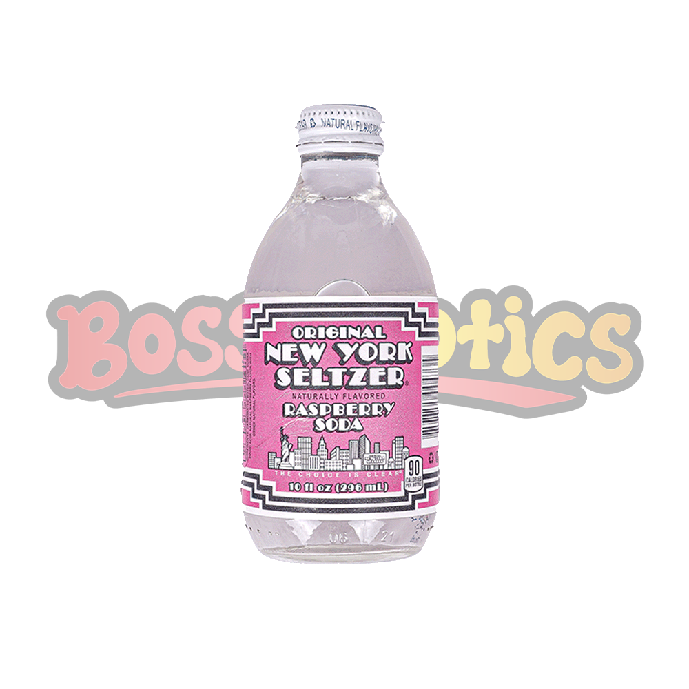 Original New York Seltzers Raspberry Soda Glass Bottles (296ml)