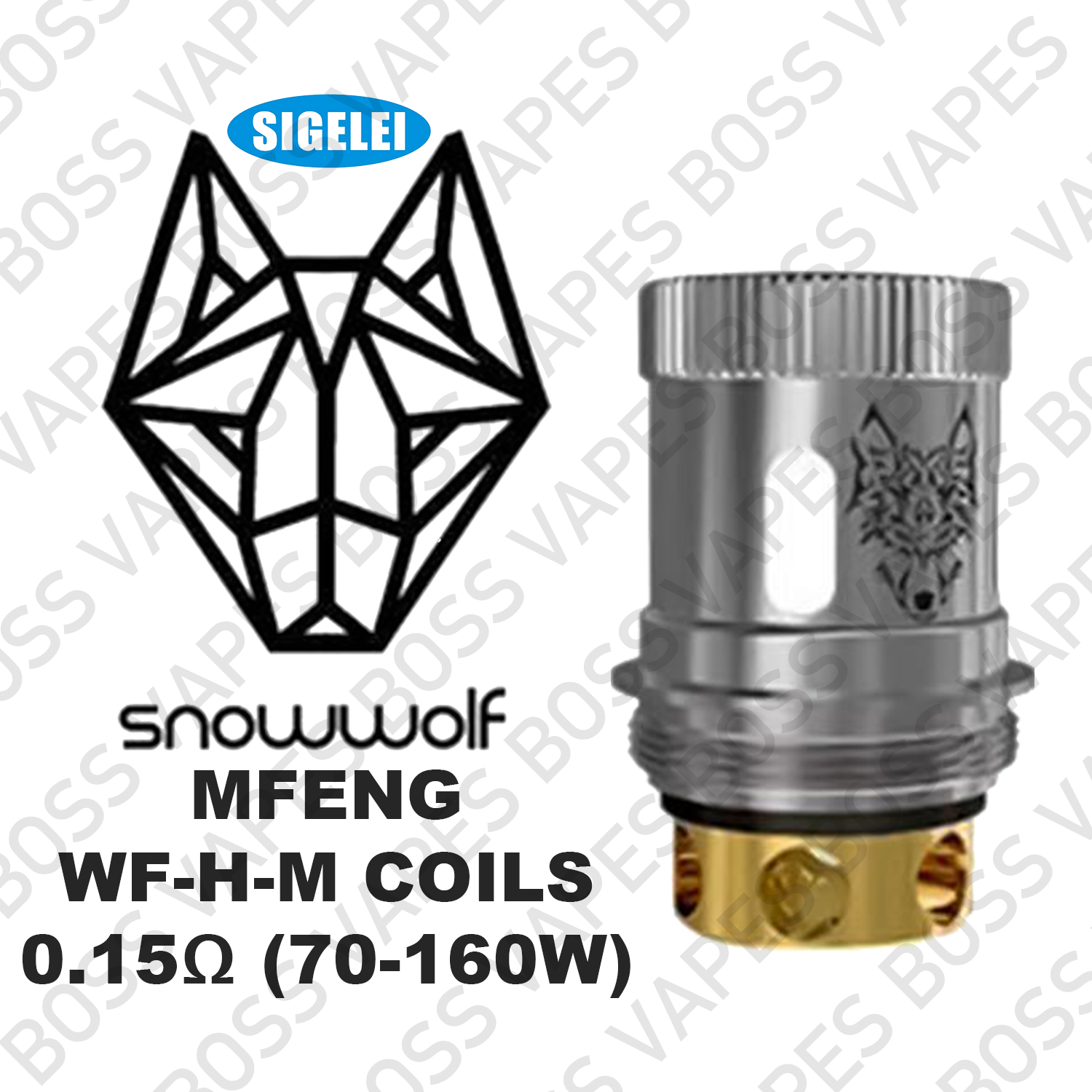 SIGELEI SNOWWOLF MFENG WF REPLACEMENT COILS (Price Per Coil) - Boss Vapes